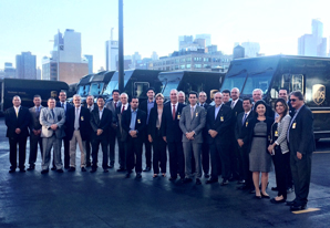 Grupo do SETCESP visita hub da UPS e assiste apresentação da Iridium, em Nova Iorque