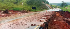 Chuvas causam estragos em seis rodovias na região de Ribeirão Preto