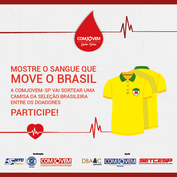 Começa a Campanha de Doação de Sangue da COMJOVEM-SP. Participe!