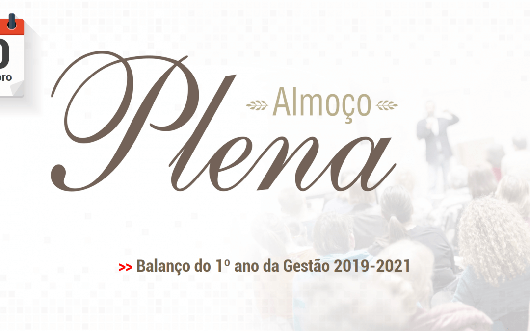 É AMANHÃ: Participe da última Plena do ano!