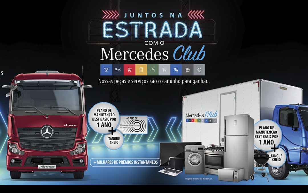 Participantes do Mercedes Club concorrem a caminhão Actros ou Accelo em campanha