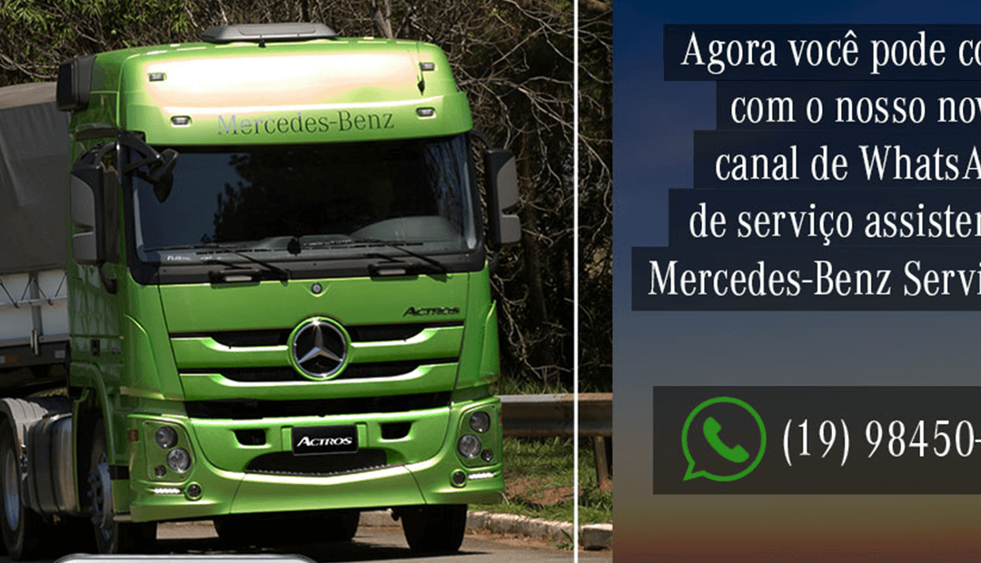 Mercedes-Benz inicia atendimento por WhatsApp para clientes que precisarem do Service24h
