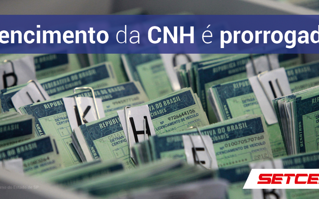 Vencimento da CNH é prorrogado