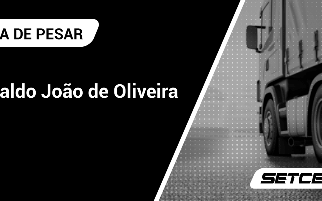 Nota de pesar ao falecimento de Nivaldo João de Oliveira