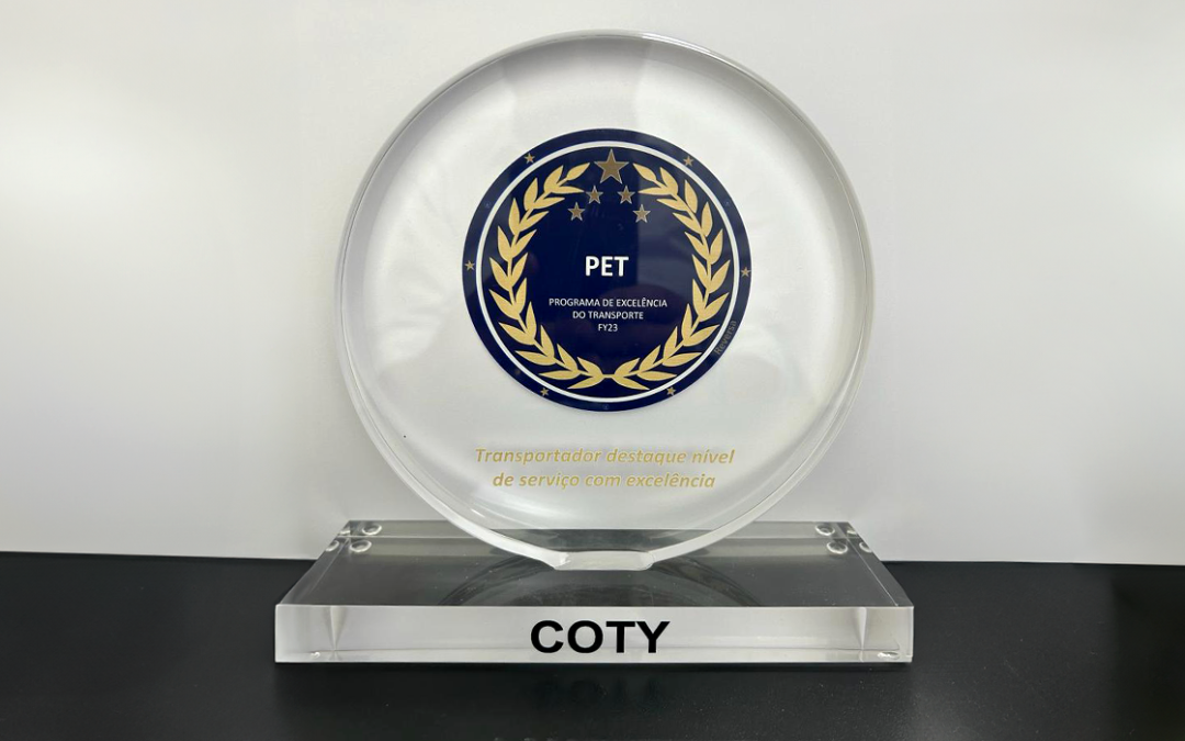 Trans Sago recebe prêmio de Excelência no Transporte da COTY