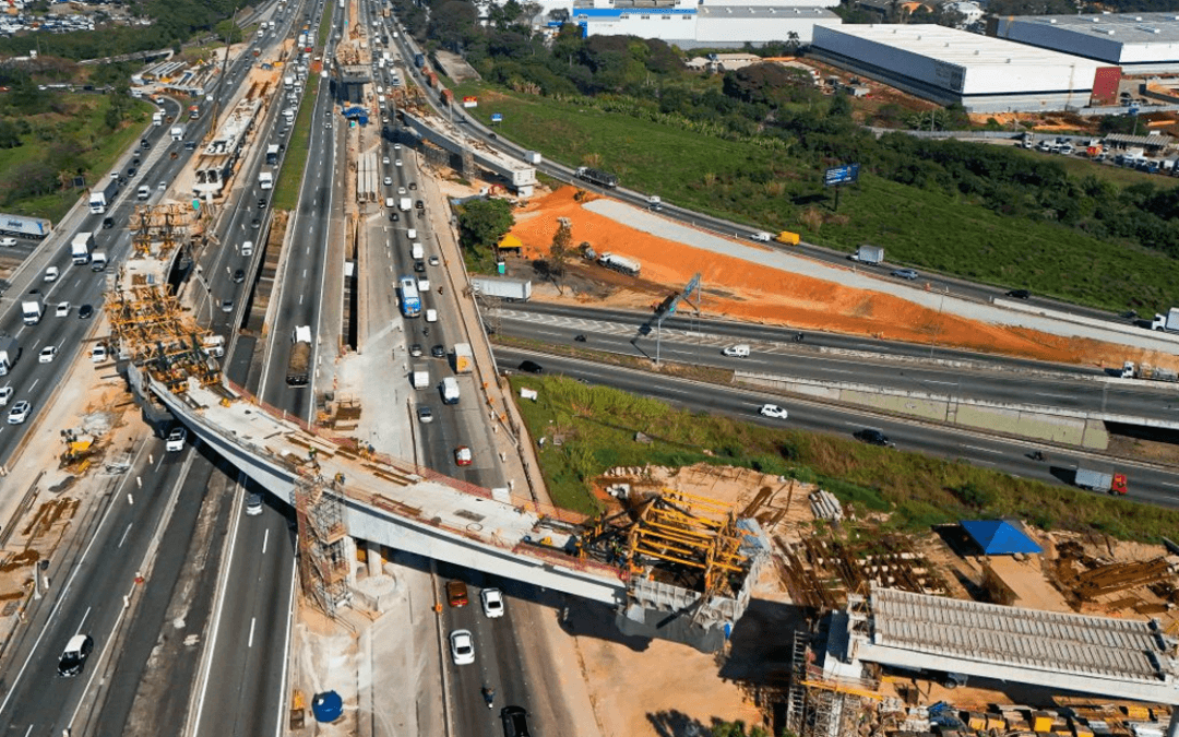 CCR RioSP avança com as obras de construção dos novos viadutos de ligação da Via Dutra com a Fernão Dias