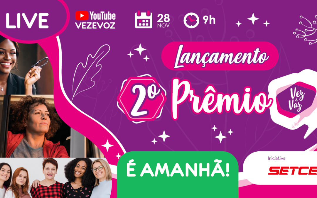 Amanhã: live de lançamento do 2º Prêmio Vez e Voz