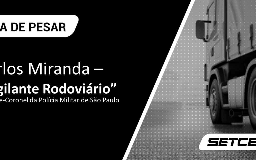 Nota de pesar pelo falecimento de Carlos Miranda