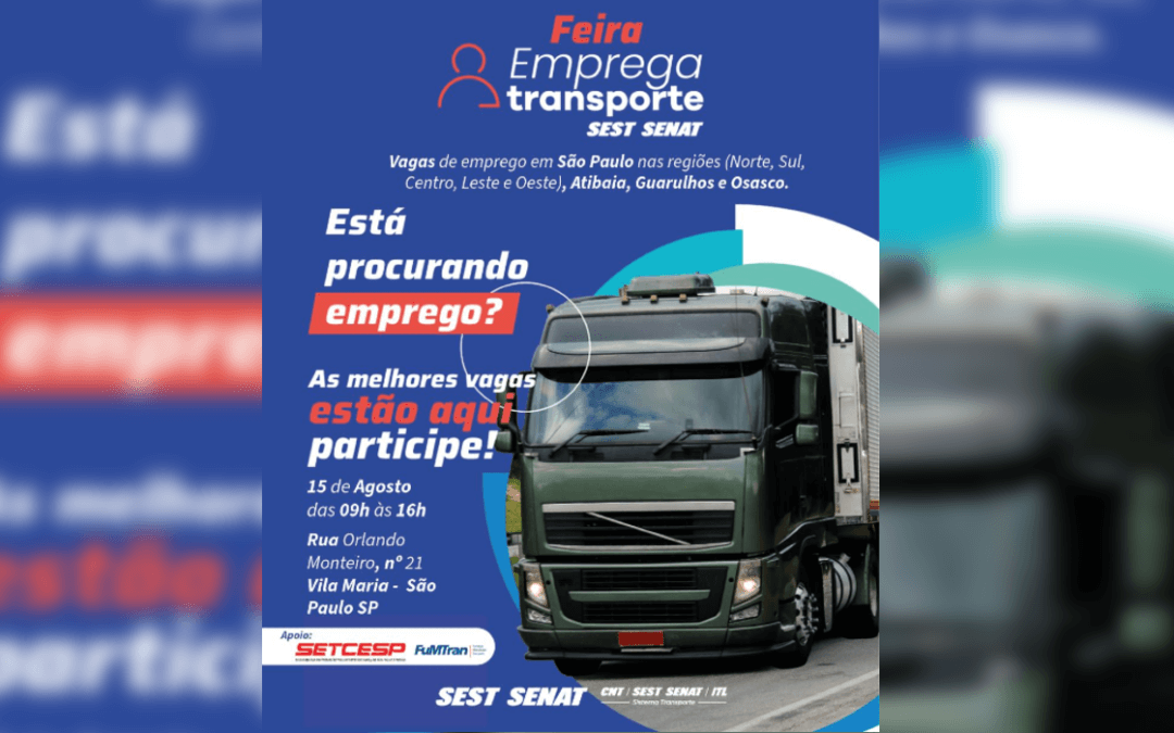 Feira Emprega Transporte do SEST SENAT promove inclusão e oportunidades no setor com presença de autoridades e empresas