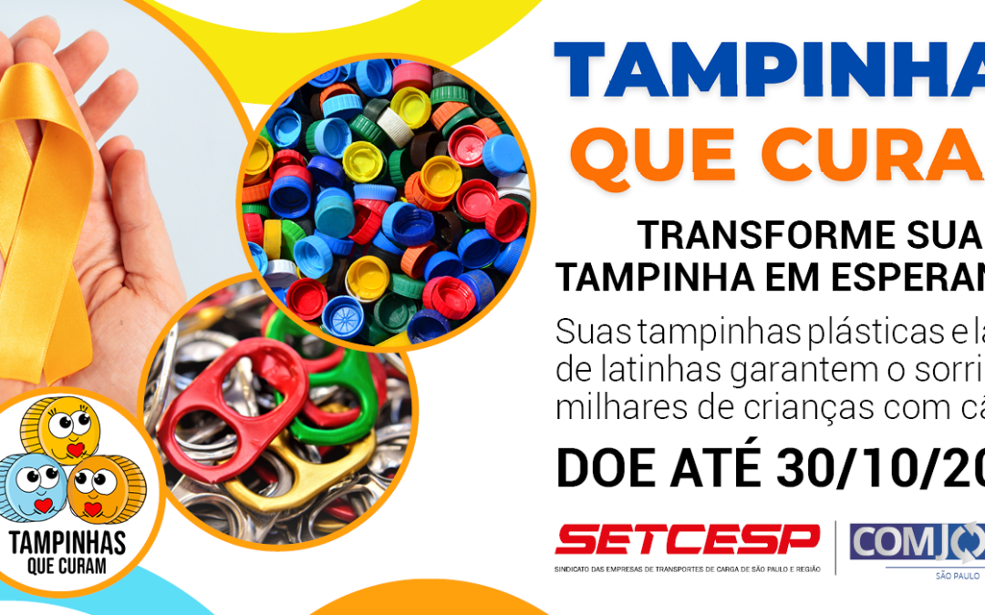 Campanha Tampinhas que Curam da COMJOVEM SP