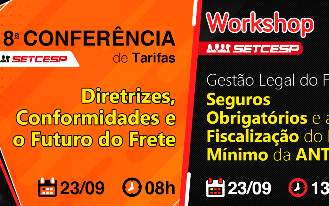 Inscrições abertas para a 18ª Conferência de Tarifas e Workshop Gestão Legal de Frete