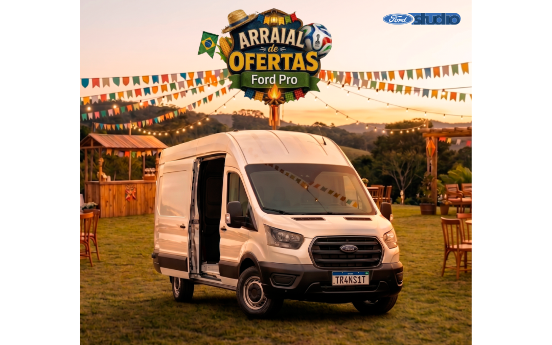 Ford Studio realiza Arraial de Ofertas Ford Pro com condições especiais para últimas unidades da Transit 25/26