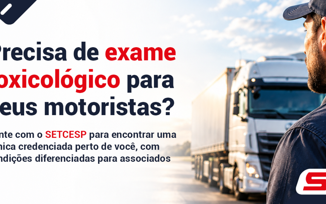 Exame toxicológico para motoristas: preço, clínicas e como solicitar pelo SETCESP