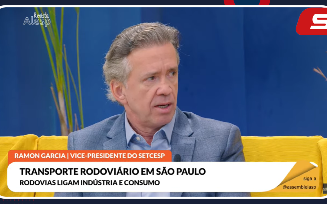 Ramon Alcaraz, vice-presidente do SETCESP, participa de programa especial do Dia do Caminhoneiro na TV Alesp